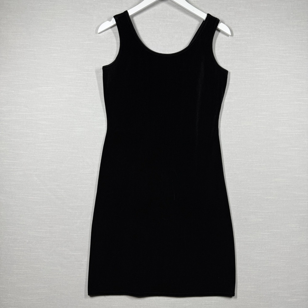Onyx Nite Dress Womens 10 Black Velvet Romantic Gothic Chic Minimalist‎ 90s Y2K